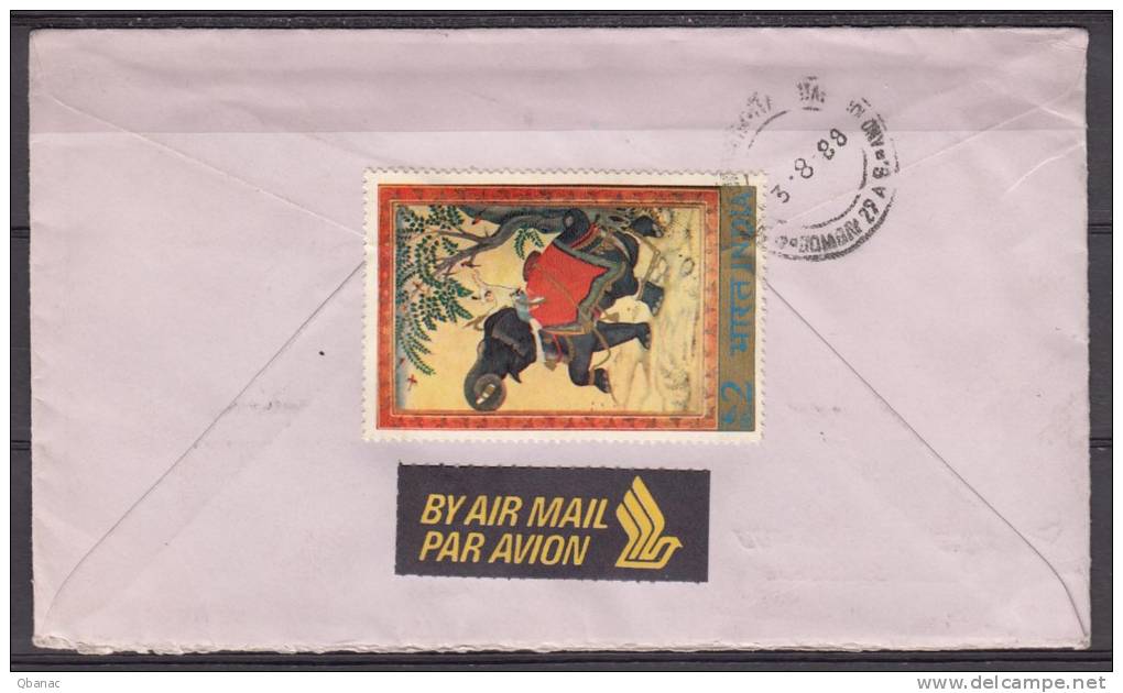 India R Airmail Cover To England, With Cinderella On Back! - Other & Unclassified