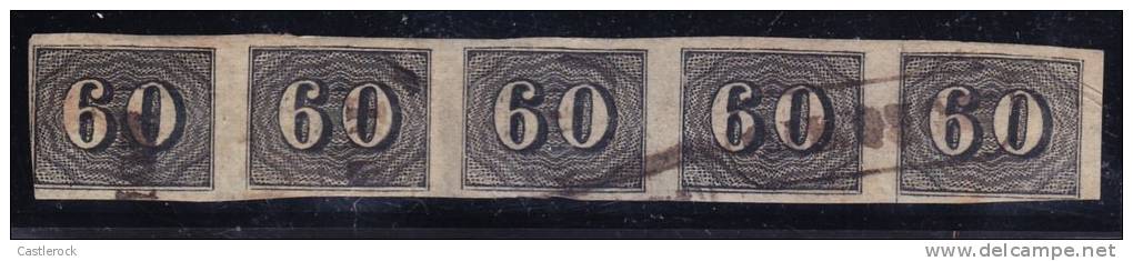 O) 1850 BRAZIL,  SC 24, “VERTICAIS“ STRIP OF 5, FANTASTIC MARGINS, NICE CANCELLATIONS. E= 200 - Ongebruikt