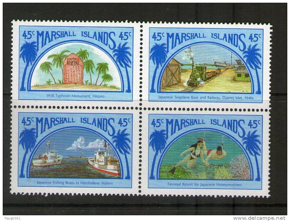 MARSHALL 1988 RELATIONS AVEC LE JAPON  YVERT N°216/19  NEUF MNH** - Islas Marshall