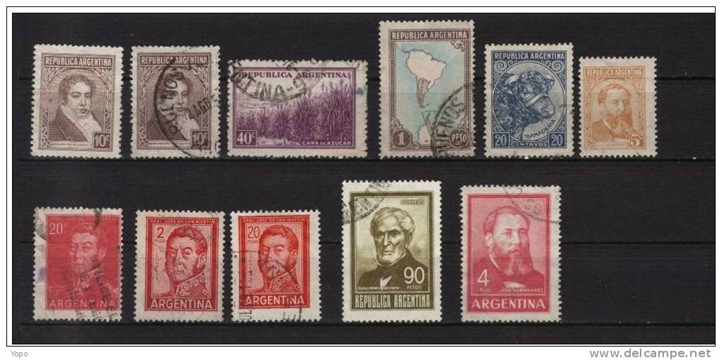 ARGENTINE: Lot 15 Timbres - Collections, Lots & Séries
