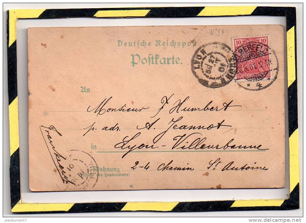 TYPE PRECURSEUR. - . BARMEN. - . QUAI DER WUPPER -  ELBERFELD. - . POSTEE EN 1901 - Wuppertal