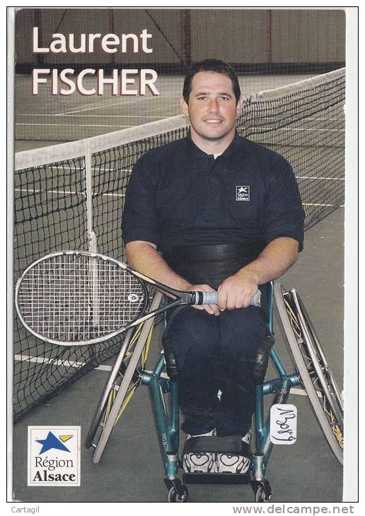 CPM GF -  Carte De Présentation Et De Soutien De La Région Alsace à  Laurent Fischer - Sport Paralimpici