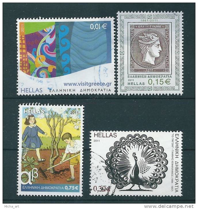 Greece 2011 Lot Of Used Stamps T0037 - Oblitérés