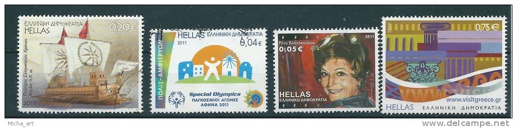 Greece 2011 Lot Of Used Stamps T0038 - Oblitérés