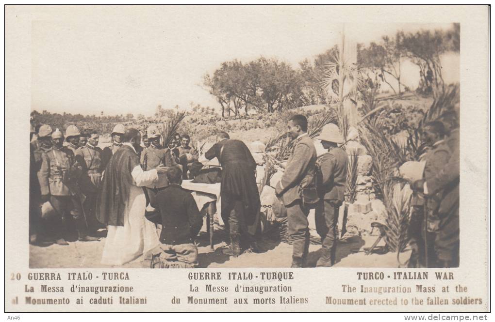 GUERRA ITALO-TURCA SERIE N.20 - LA MESSA D'INAUGURAZIONE AL MONUMENTO DEI CADUTI ITALIANI - Andere Oorlogen