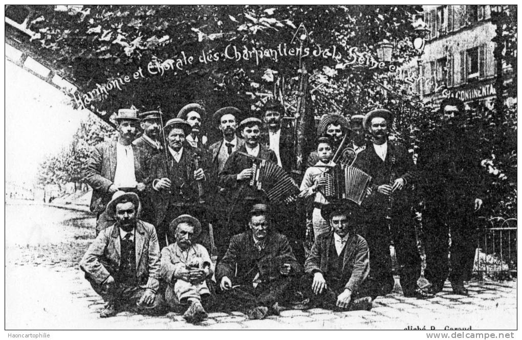 Paris ? Carte Photo Harmonie Des Charpentiers De La Seine En Greve ( Accordéon ) Greves - Strikes