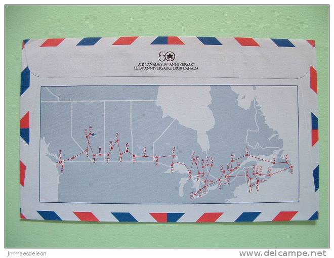 Canada 1986 Special Cover Unsend - Expo 86 - International Airport - Plane - Map On Back - Altri & Non Classificati
