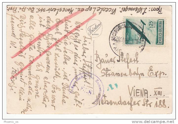 ARGENTINA - Bunos Aires, Air Mail, Austrian Censorship, Zensur - Argentina