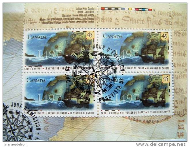 Canada 2011 > 1997 FDC Cover To Nicaragua - Ship - Cabot Travel - Earth Globe - Storia Postale