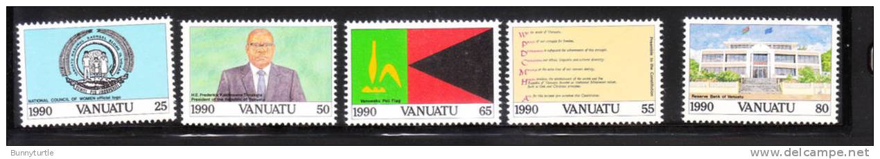 Vanuatu 1990 Independence 10th Anniversary Flag MNH - Vanuatu (1980-...)