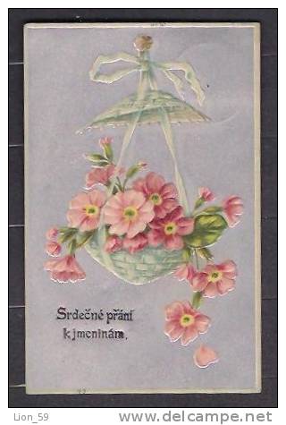 130634 / Illustrator ??  1909 CESKY BROD / Bohmisch Brod / - Srdecne Prani K Jmeninam , Czechoslovakia AUSTRIA - ...-1918 Prefilatelia