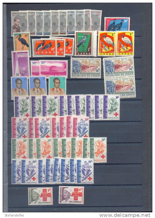 Congo Republique Ocb Nr : Collection All MNH (zie Scan) Stock Lot Part 4 (+ 60) - Nuovi