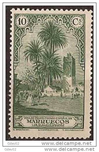 MA108SASF-LAB911-TVEGOTRO.Maroc.Marocco MARRUECOS ESPAÑOL PAISAJES Y MONUMENTOS 1928 (Ed 108**) Sin Charnela LUJO RARO - Otros & Sin Clasificación