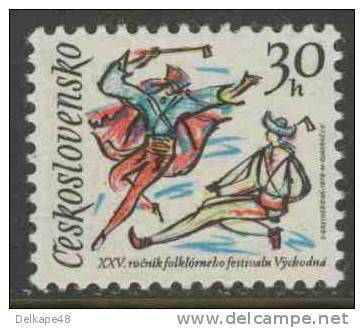 Tschechoslowakei Czechoslovakia 1978 Mi 2457 YT 2303 SG 2419 ** Dancers - 25th Vychodna Folklore Festival / Volkstanz - Unused Stamps