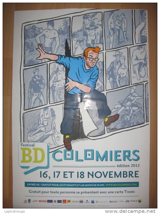 Affiche TRAPIER Stéphane Festival BD Colomiers 2012 (Pastiche Tintin) - Affiches & Posters