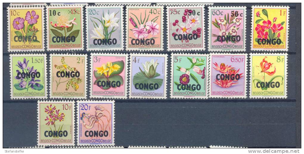 Congo : Ocb Nr : 382 - 397  ** MNH (zie Scan) - Ongebruikt