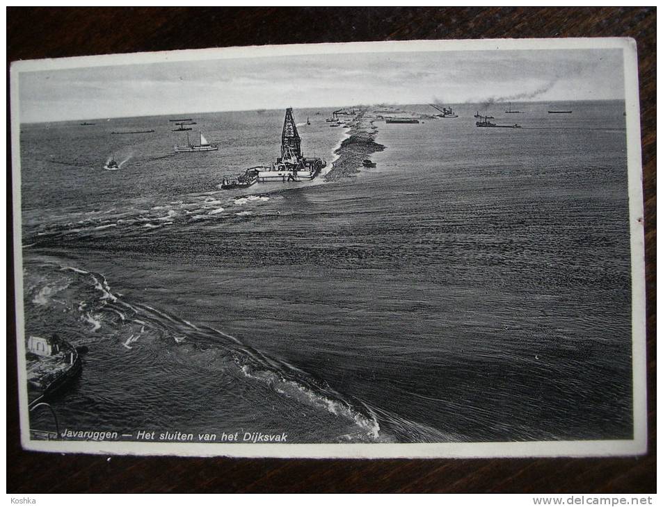 Javaruggen - Niet Verzonden  - Het Sluiten Van Het Dijksvak - Lot VO 10 - Den Oever (& Afsluitdijk)