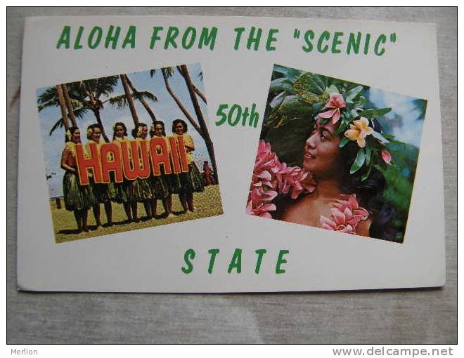 HAWAII - Aloha From The Scenic 50th State -    Hula Dancers  D90691 - Altri & Non Classificati