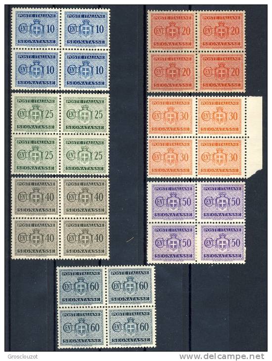 Luogotenenza Tasse Sassone N. 74-80 Senza Filigrana MNH - Postage Due