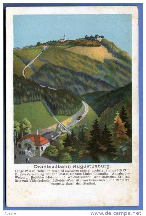 AUGUSTUSBURG, Drahtseilbahn, Verlag: Richard Müller Chemnitz, Gute Erhaltung - Augustusburg