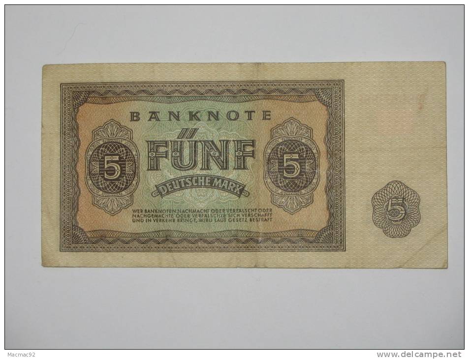 5 Mark - Funf Deutsche Mark 1948 - Banknote  - Allemagne - Germany - 5 Mark