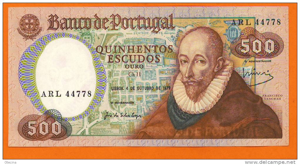 # PORTUGAL 500 Escudos Chapa 11 4/10/1979 P#177 AUNC - Portugal