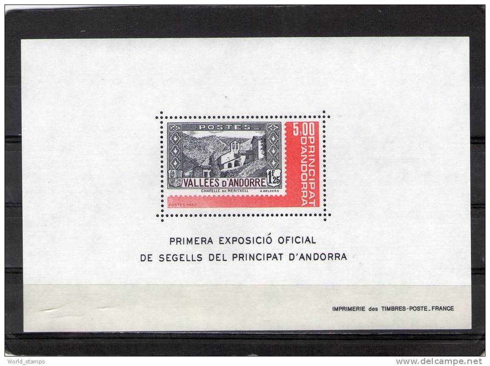 ANDORRE FRANCAISE 1982 ** - Blocks & Kleinbögen