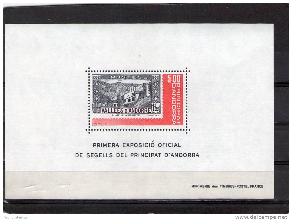 ANDORRE FRANCAISE 1982 ** - Blocks & Sheetlets