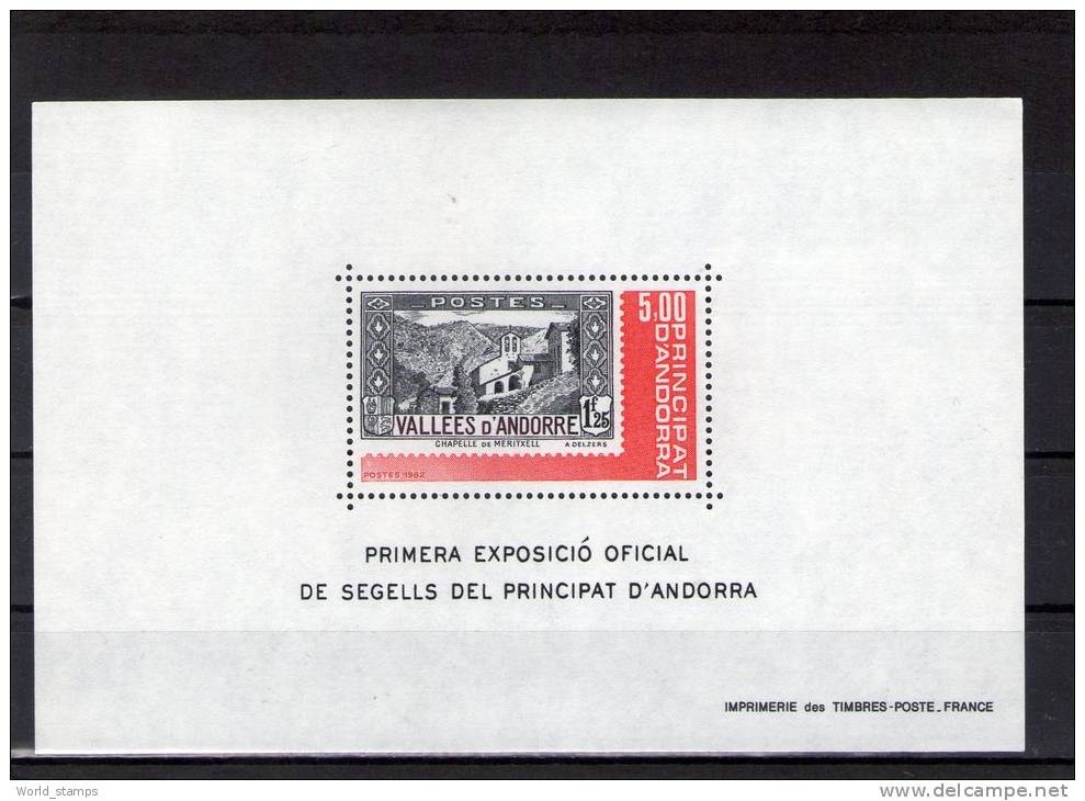 ANDORRE FRANCAISE 1982 ** - Blocks & Sheetlets