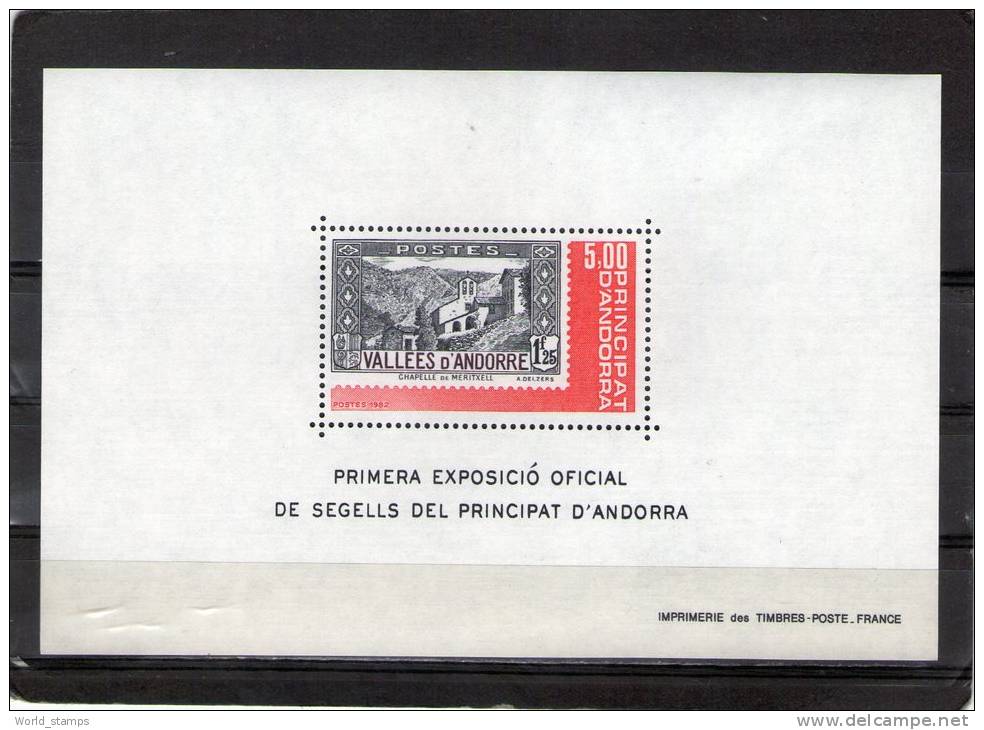 ANDORRE FRANCAISE 1982 ** - Blocks & Kleinbögen