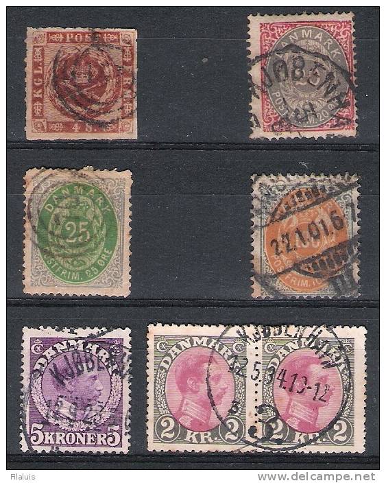 01636 Dinamarca Yvert 10/26A/27/29/116/148 (2X) Cat. Eur. 172,- - Lotes & Colecciones