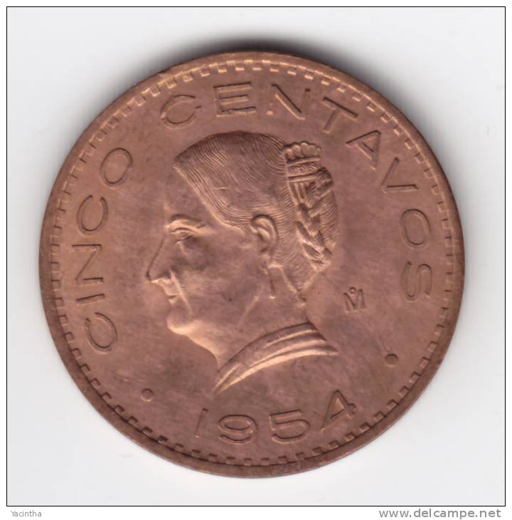 @Y@  Mexico Cinco Centavos  / 5 Cent   1954  UNC   (C189) - Mexico