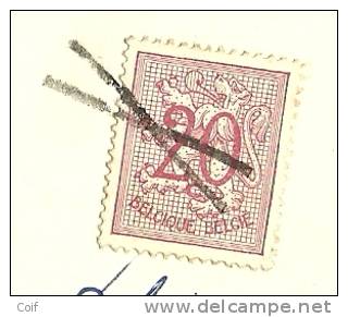 851 Op Kaart Ontwaard Met Croix De St ANDRE-stempel !!!!!!!!!!!!!!!!! En Niet Met Cirkelstempel Bij Aankomst Te VEURNE - 1951-1975 Heraldic Lion