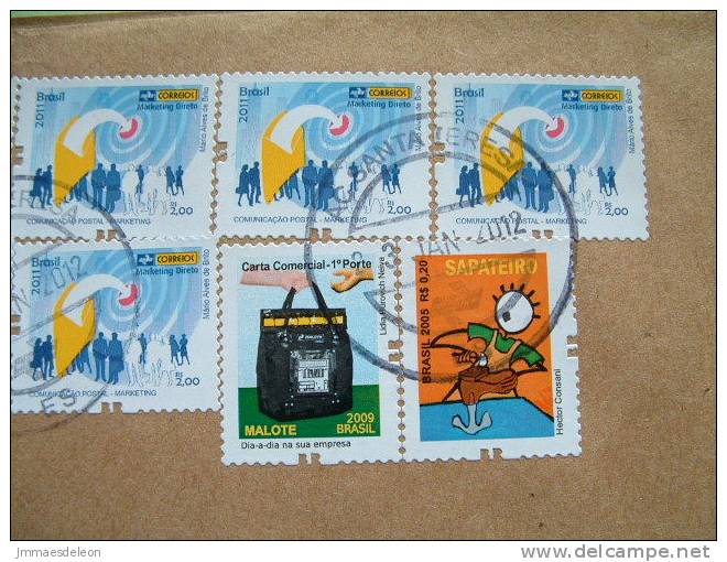 Brasil 2012 Cover To Nicaragua - Shoemaker - Shoe Maker - Postal Bag - Marketing Postal - Lettres & Documents