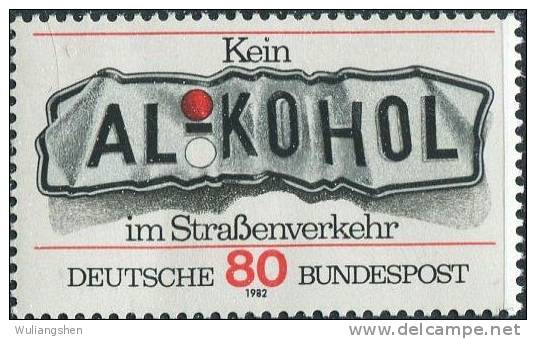AP0640 Germany 1982 Prohibiting Drunken Driving 1v MNH - Sonstige & Ohne Zuordnung