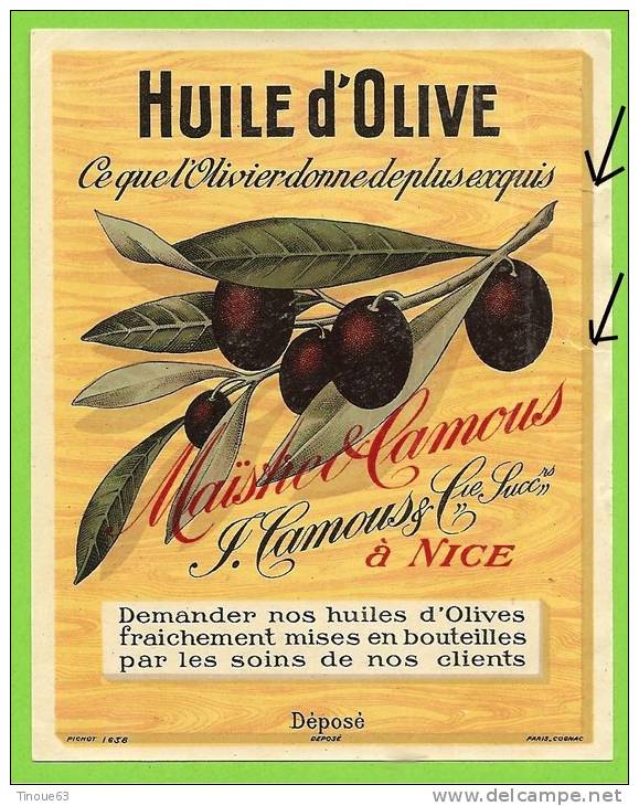 06 - NICE - Etiquette Huile D´Olive - Maison Maïstre & Camous - Fruits & Vegetables