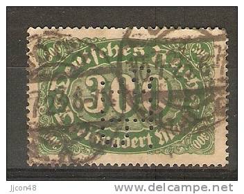 Germany 1922  Ziffern (o) Mi.221  (perfin) J.P. - Gebraucht