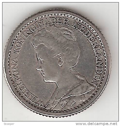 *netherlands 25 Cents 1910 !!  Km 146  Xf !!! Catalog Val 120$ - 25 Cent