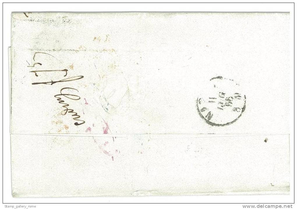 GRAN BRETAGNA - UNIFICATO N° 26 - 1 P. - PLANCE - FM MF - LONDRA 6 LUGLIO 1866 -  FRATELLI FORQUET NAPOLI - Postmark Collection