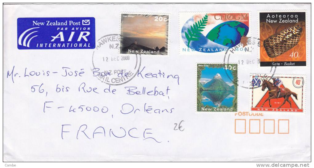 Lettre  Cover NOUVELLE ZELANDE, HAWKE BAY Pour FRANCE /3067 - Briefe U. Dokumente