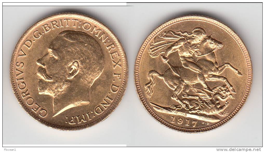 AUSTRALIE - AUSTRALIA *** SOUVERAIN - SOVEREIGN 1917 S (SYDNEY MINT) - OR - GOLD **** EN ACHAT IMMEDIAT !!! - Sin Clasificación