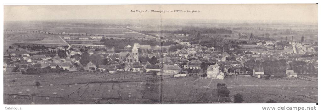 CPA 51 - PANORAMIQUE DOUBLE  - VERTUS - Vue Générale - Vertus