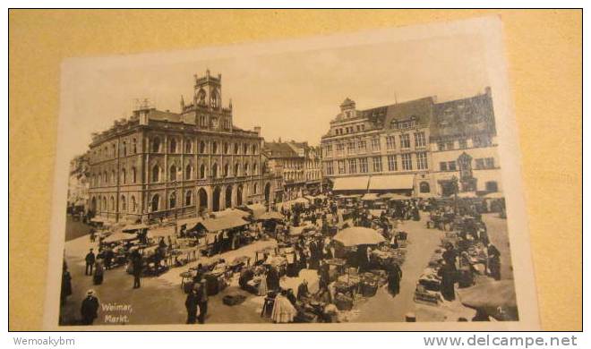 AK Weimar Markt Vom 11.5.1950 Mit Sonderstempel: "700 Jahre Weimar 1250 - 1950" - Weimar