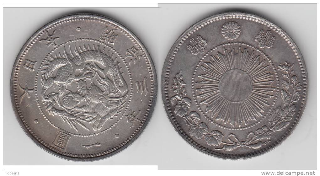 QUALITY SUPERB ***** JAPON - JAPAN - YEN MUTSUHITO (MEIJI) (1870) - TYPE 1 - ARGENT - SILVER ***** EN ACHAT IMMEDIAT - Japon