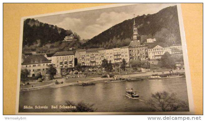 AK Bad Schandau Sächsische Schweiz Vom 4.8.1938 Mit 2 X 665 3Pfg "Breslau 1938 Dt. Turn- Und Sportfest" - Bad Schandau