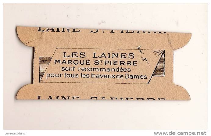 Mercerie Ancienne/carte Vierge De Fil De Laine/(sans Fil )//Laine St Pierre"LyonParis/fin19éme-début 20 éme Siécle MER10 - Autres & Non Classés