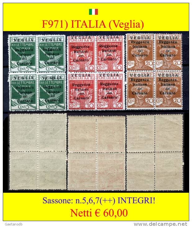 Italia-F00971 - Sassone N.5,6,7(++) MNH - Si Cedono Anche Singoli - Senza Difetti Occulti. - Arbe & Veglia