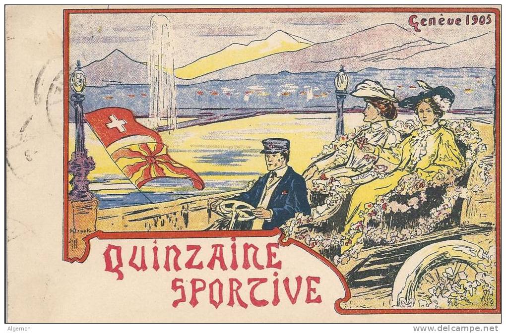 5999 - Genève Quinzaine Sportive 1905 Carte Officielle - Genève