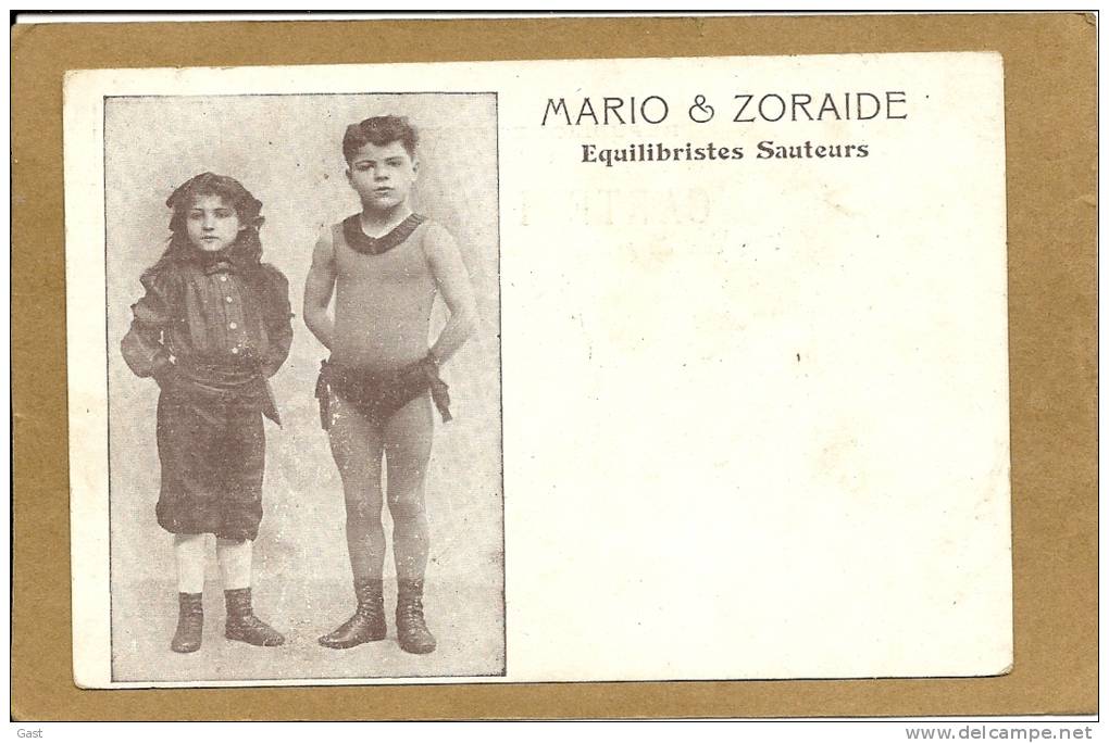 MARIO  ET   ZORAIDE   EQUILIBRISTES   SAUTEURS - Circo