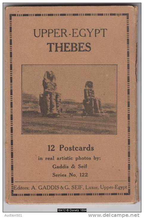 16412g THEBES - Tombs - Halle Of Ramesseum -Valley - Tut-Onkh-Amen Tombs - Série N° 122 Pochette 12 Cartes Complète - Louxor